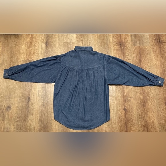 Vintage Panhandle Slim Women’s Western Denim Shirt Sz Medium - Picture 2 of 8